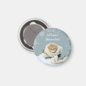 Snow Cat Magnet (Vorderseite/Rückseite)