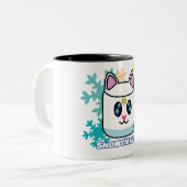 Snow Catsmallow Zweifarbige Tasse (Vorderseite Links)
