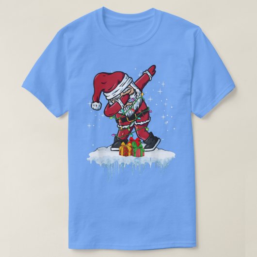 Snow Christmas Winter Time Fairy Lights Santa Clau T-Shirt (Design vorne)