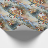 Snow Clad Village am Heiligabend Geschenkpapier (Ecke)