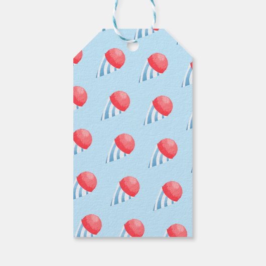 Snow Cone Kindergeburtstag Vielen Dank Geschenkanhänger (Rückseite)