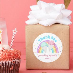 Snow Cone Stick Favor Tag   Snow Cone Gefallen Runder Aufkleber