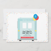 Snow Cone Truck Geburtstagsparty Einladung (Rückseite)