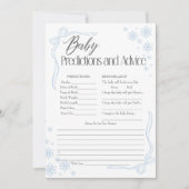 Snow Coquette Blue Baby Predictions & Advice Card Einladung (Vorderseite)