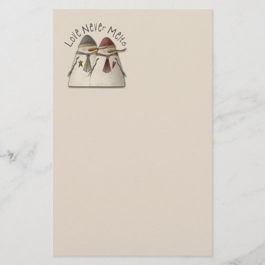 Snow Couple Briefpapier (Vorderseite)