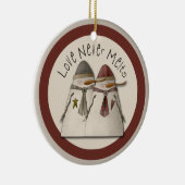 Snow Couple Keramik Ornament (Rechts)