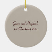 Snow Couple Keramik Ornament (Hinten)