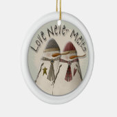 Snow Couple Keramik Ornament (Rechts)