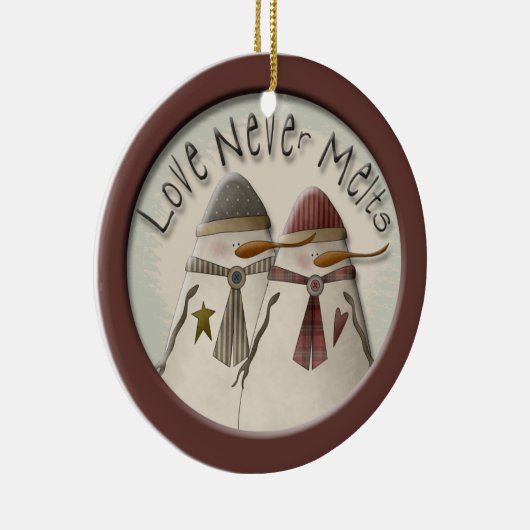 Snow Couple Keramikornament (Rechts)