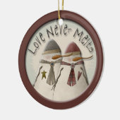 Snow Couple Keramikornament (Links)