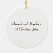 Snow Couple Keramikornament (Hinten)