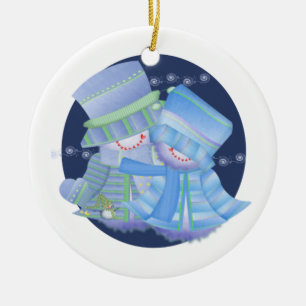 Snow Couple Keramikornament