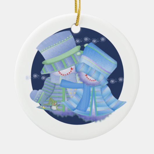 Snow Couple Keramikornament (Vorne)