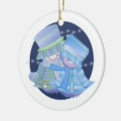 Snow Couple Keramikornament (Links)