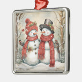 Snow Couple Ornament Aus Metall (Links)