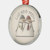 Snow Couple Ornament Aus Metall (Links)