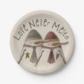 Snow Couple Pappteller (Vorderseite)