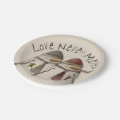 Snow Couple Pappteller (Schrägansicht)