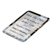 Snow Couple Save the Date Magnet (Linke Seite)