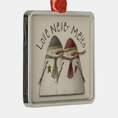Snow Couple Silbernes Ornament (Rechts)