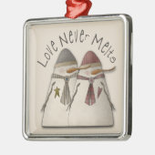 Snow Couple Silbernes Ornament (Links)