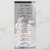 Snow Couple Wedding Program Programm (Rückseite)