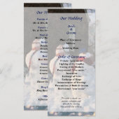 Snow Couple Wedding Program Programm (Vorne/Hinten)