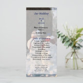 Snow Couple Wedding Program Programm (Stehend Vorderseite)