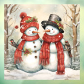 Snow Couple Window Cloning Fensteraufkleber (Blatt 3)