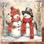 Snow Couple Window Cloning Fensteraufkleber (Blatt 2)