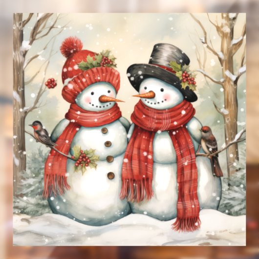 Snow Couple Window Cloning Fensteraufkleber (Blatt 2)