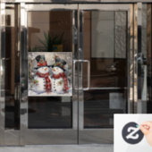 Snow Couple Window Cloning Fensteraufkleber (Büro Tür)