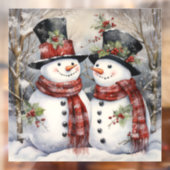 Snow Couple Window Cloning Fensteraufkleber (Blatt 2)