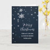 Snow Cousin & Ihr Ehemann frohe Weihnachten Karte (Gelbe Blume)