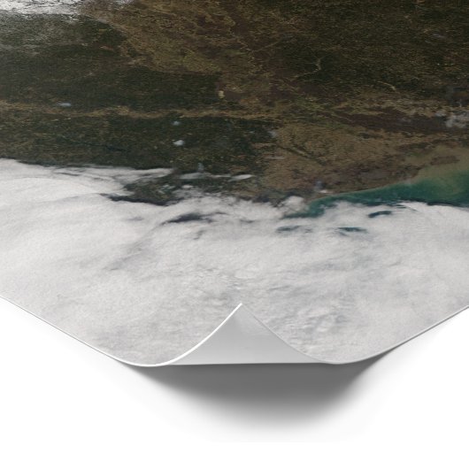 Snow cover stretching from northeastern Texas Poster (Ecke)