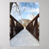 Snow Covered Bridge Poster (Vorne)