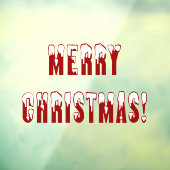 Snow Covered Frohe Weihnachts-Zuhause Storefront V Fensteraufkleber (Blatt 3)