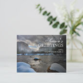 Snow Covered Merced River bei Yosemite Postkarte (Stehend Vorderseite)