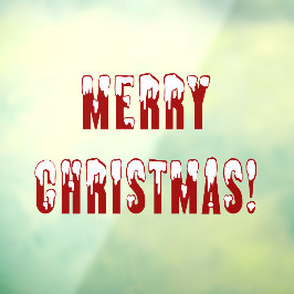 Snow Covered Merry Christmas Zuhause Store 11x8 Vi Fensteraufkleber