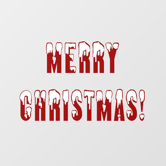 Snow Covered Merry Christmas Zuhause Store 11x8 Vi Fensteraufkleber (Blatt)