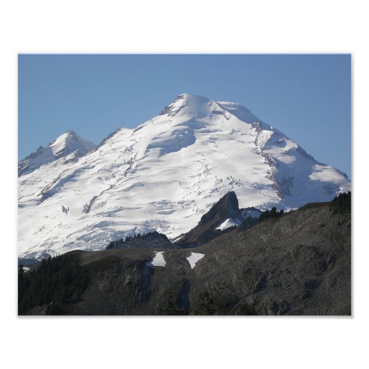 Snow Covered Mount Baker Fotodruck (Vorne)