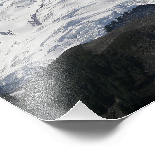 Snow Covered Mount Baker Fotodruck (Ecke)