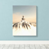 Snow Covered Mountain Buddha Leinwanddruck (Insitu (Holzboden))