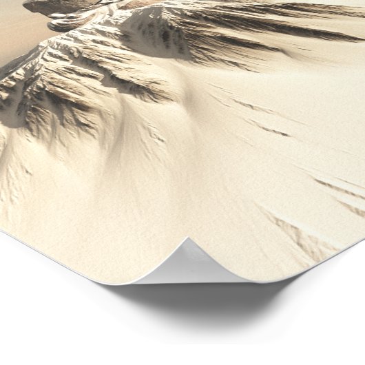 Snow Covered Mountain Buddha Poster (Ecke)