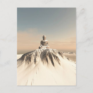Snow Covered Mountain Buddha Postkarte