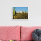 Snow Covered Mountains Saguaro Cactus Arizona USA Leinwanddruck (Insitu (Wohnzimmer))