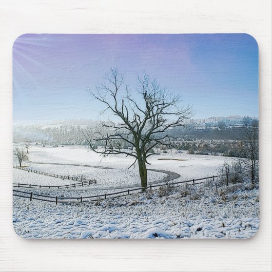 Snow Covered Ozark Hills Mousepad (Vorne)