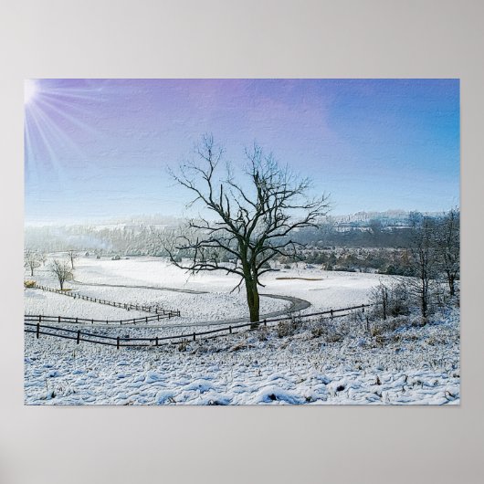 Snow Covered Ozark Hills Poster (Vorne)