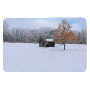 Snow Covered Paddock Magnet