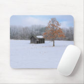 Snow Covered Paddock Mousepad (Mit Mouse)